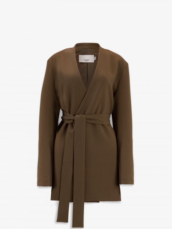 ג’קט עם חגורת מותן - בגדים