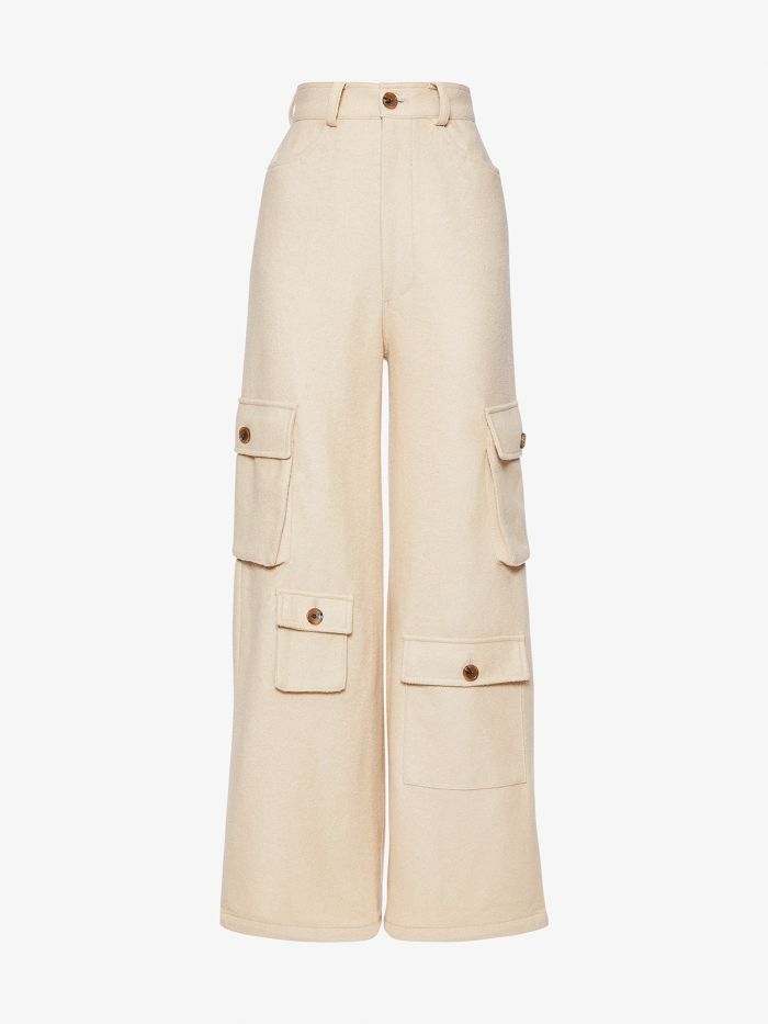 מכנסי קרגו מצמר - בגדים