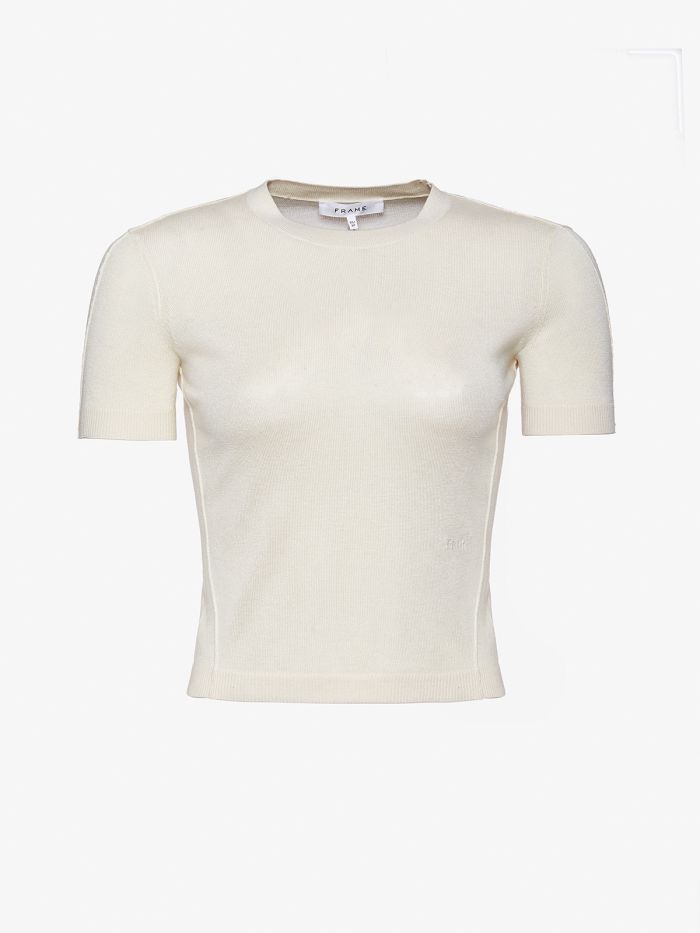 חולצת סריג קצרה - בגדים