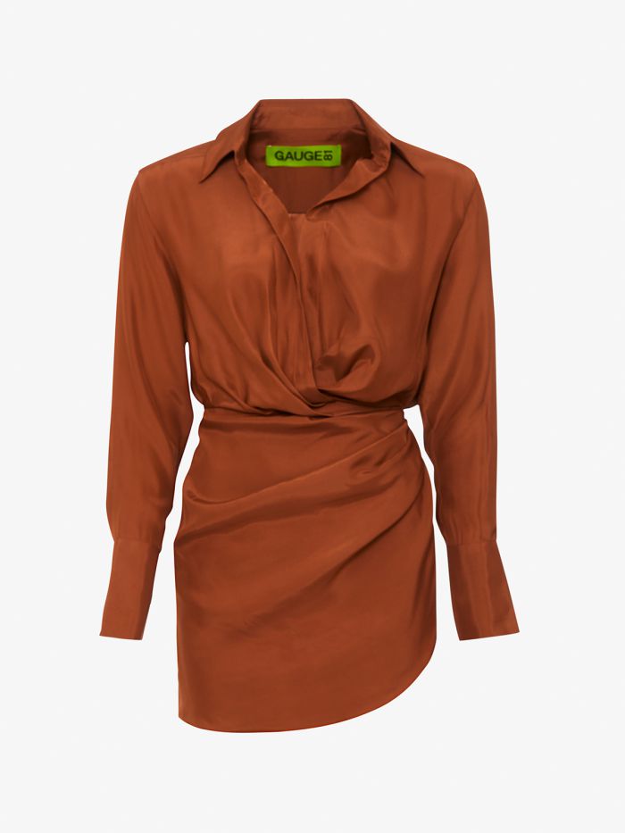 שמלה מיני א-סימטרית - בגדים