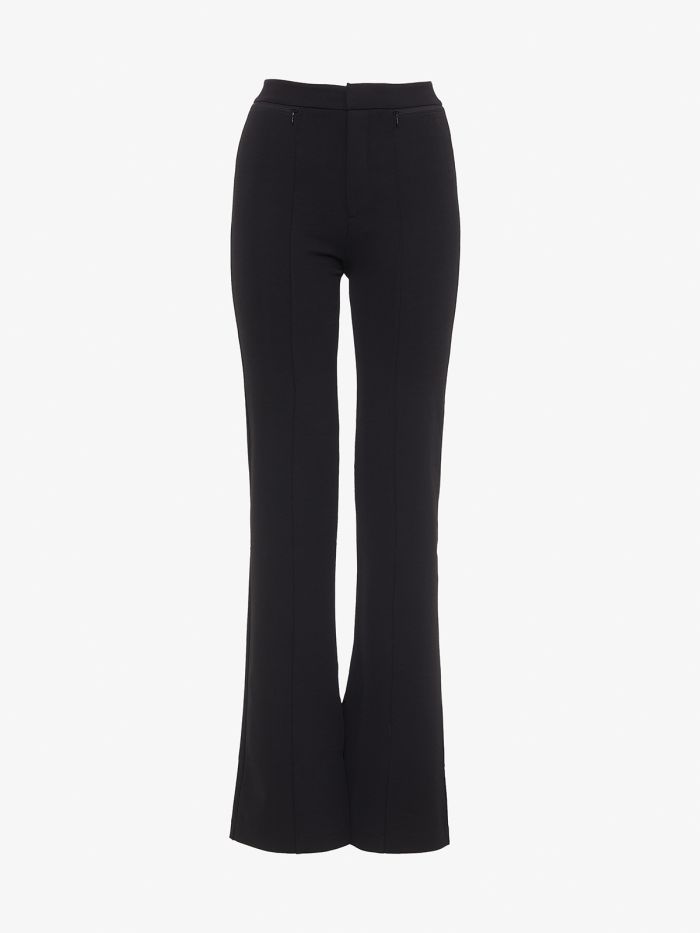 מכנסיים בגזרה מאריכה עם שסע - בגדים