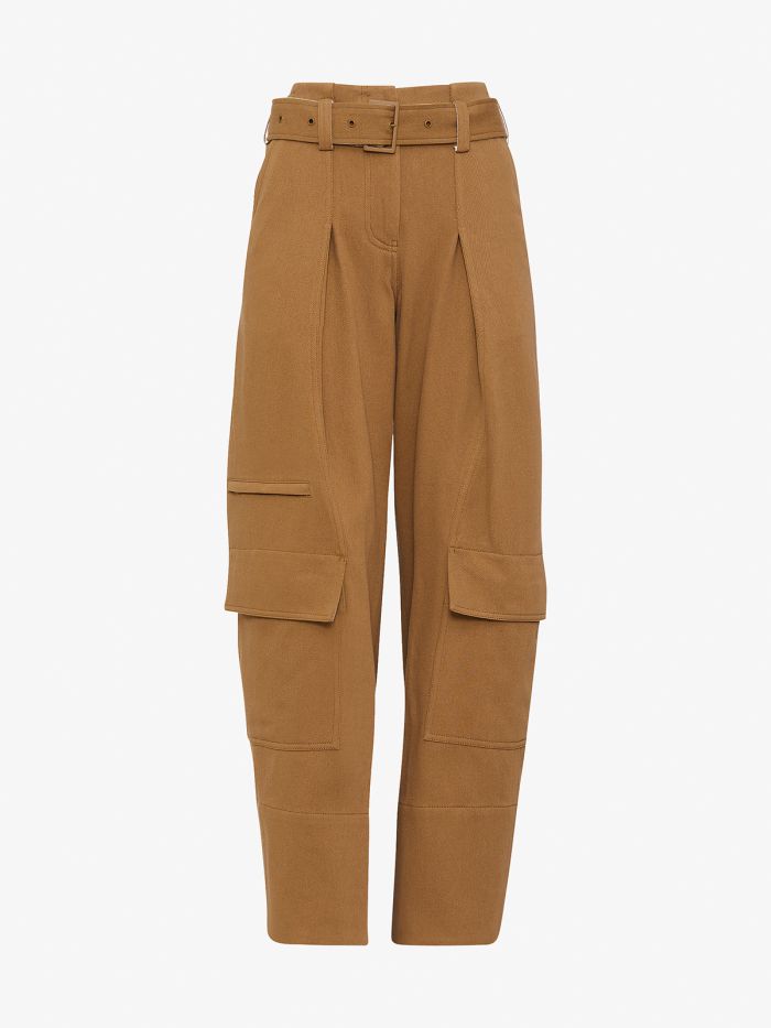 מכנסי קרגו עם חגורת מותן - בגדים