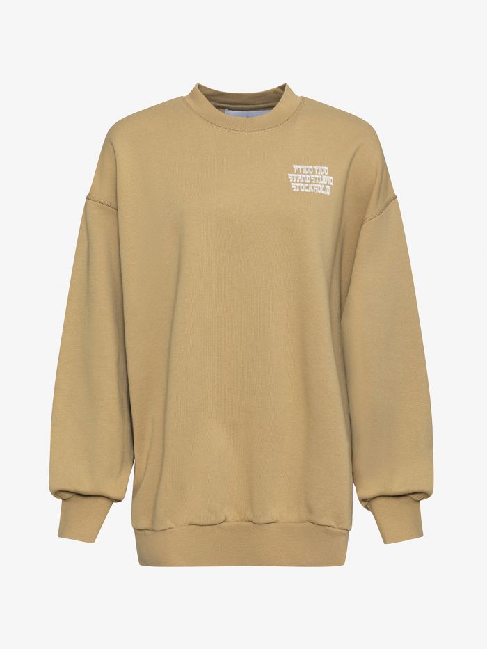 סווטשירט אוברסייז עם הדפסים - בגדים