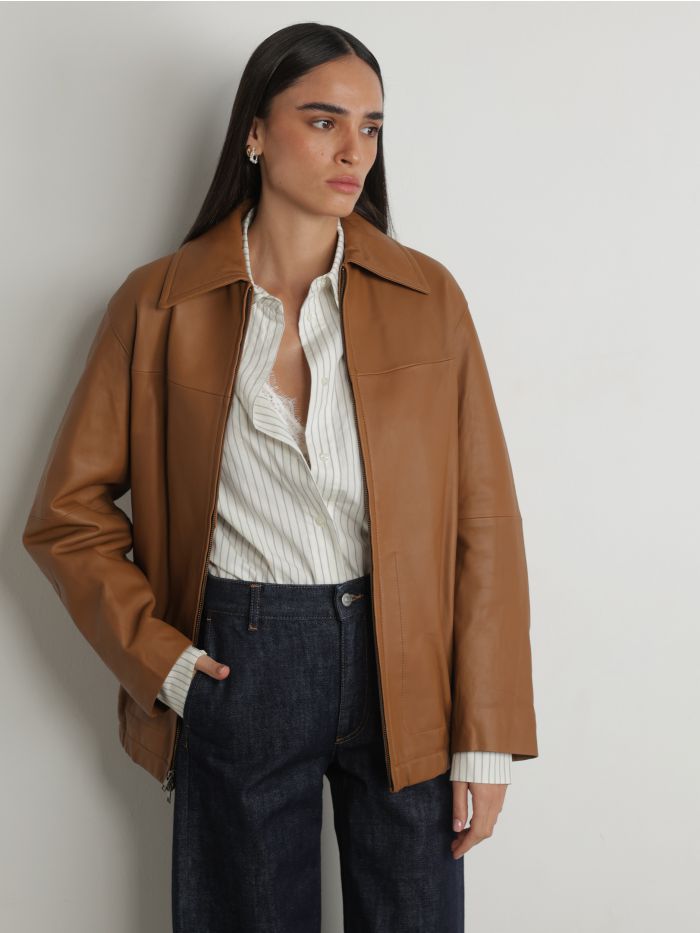 ג’קט עור בומבר - בגדים