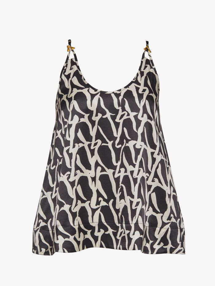 גופיית הדפס משי - בגדים