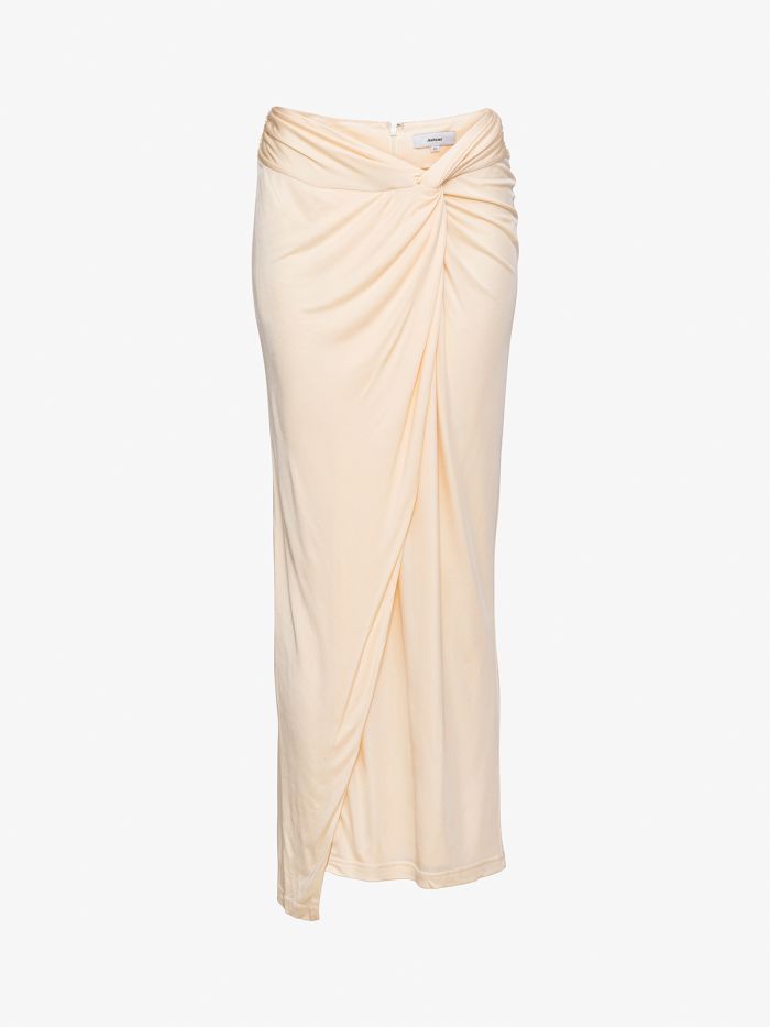 חצאית מקסי עם שסע - בגדים