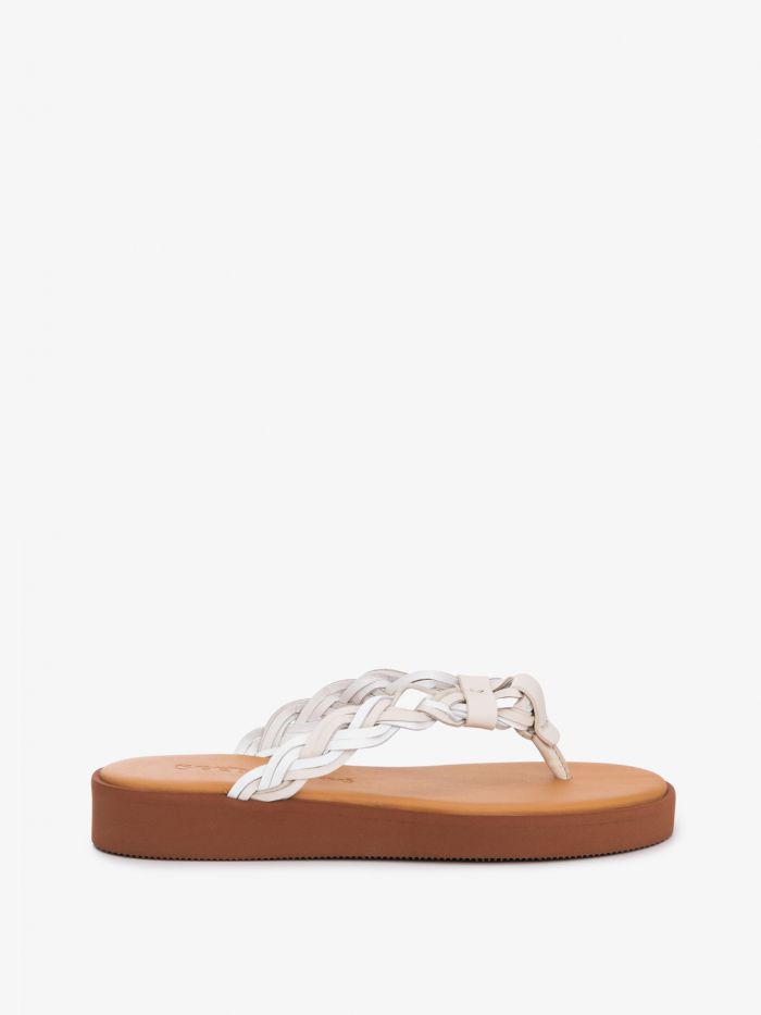 כפכפי אצבע רצועות קלועות - נעליים