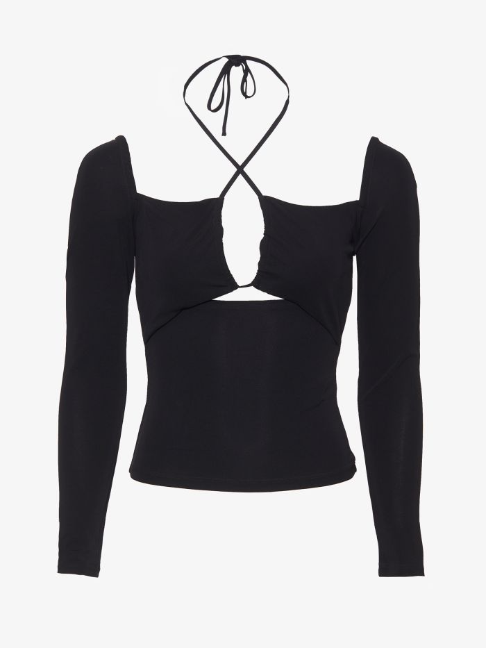 חולצה ארוכה עם קשירה - בגדים