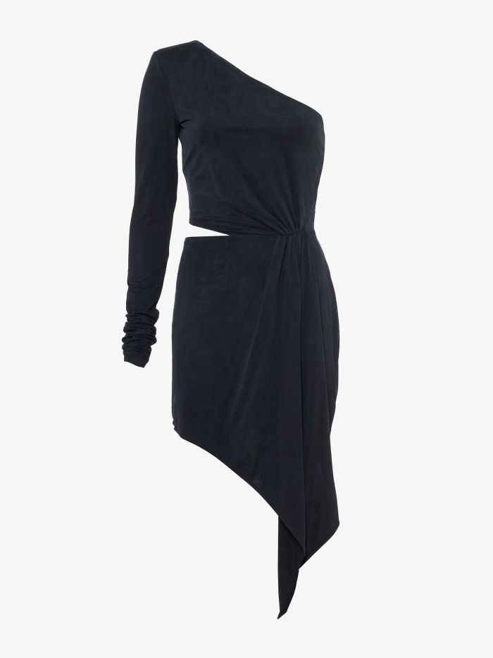 שמלת ג׳רזי א-סימטרית - בגדים