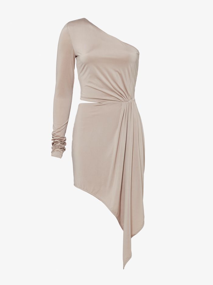 שמלת ג׳רזי א-סימטרית - בגדים