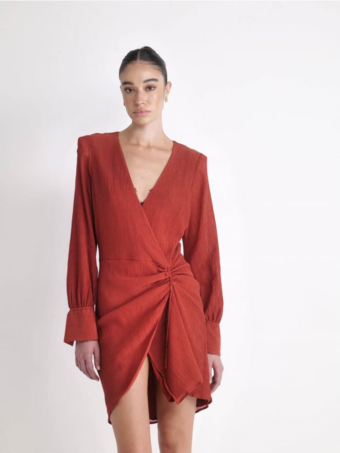 שמלת מעטפת א-סימטרית - בגדים