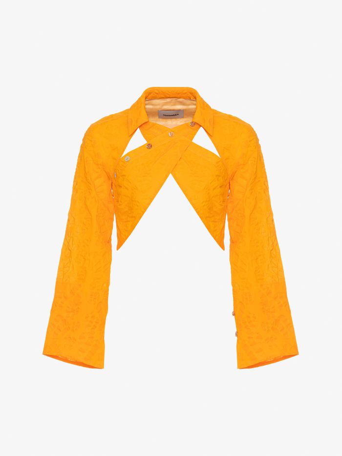 קרופ טופ כתום - בגדים