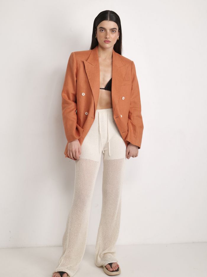 מכנסיים ארוכים סריגת קרושה - בגדים