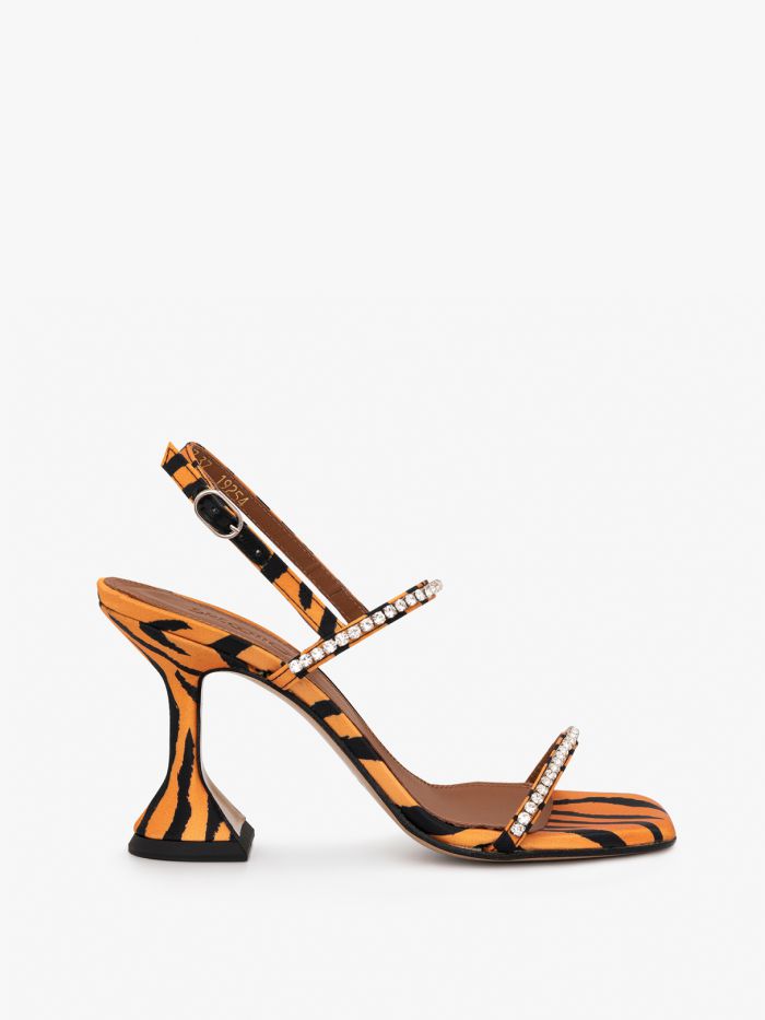 נעלי עקב עם קריסטלים - נעליים