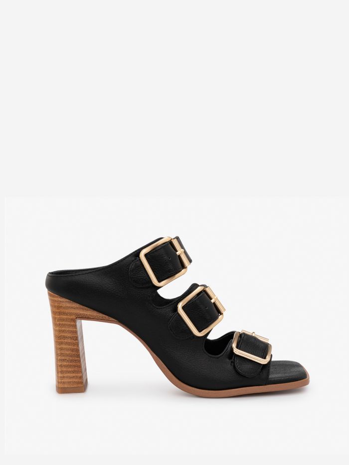 נעלי עקב עם אבזם סגירה - נעליים