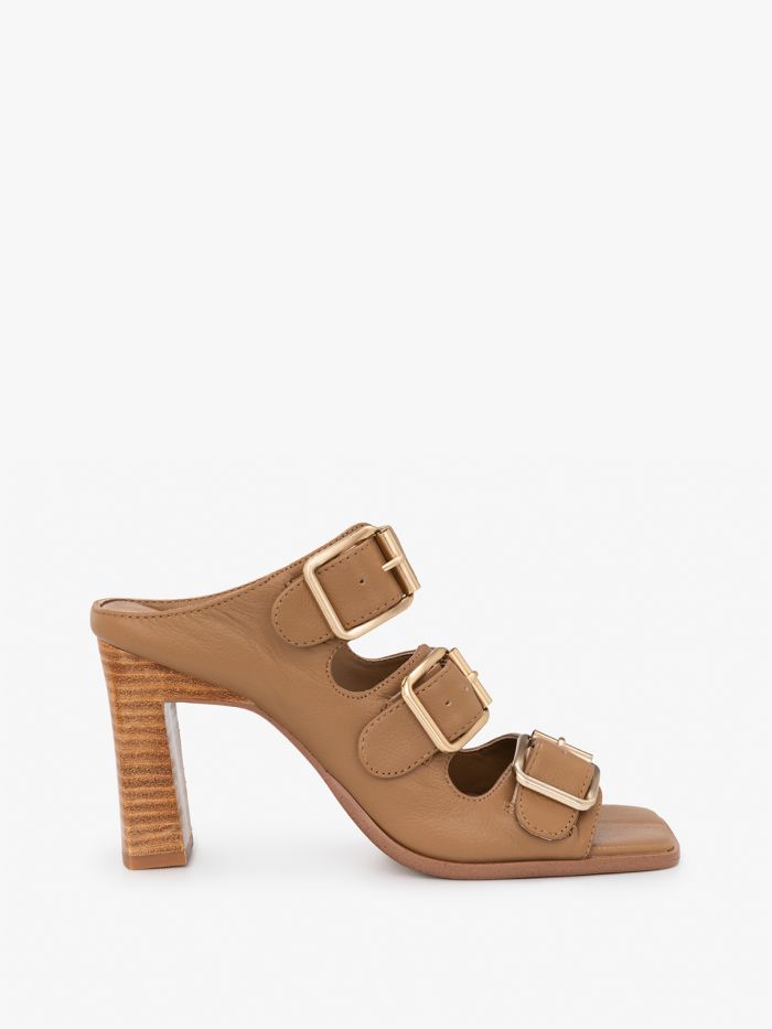 נעלי עקב עם אבזם סגירה - נעליים