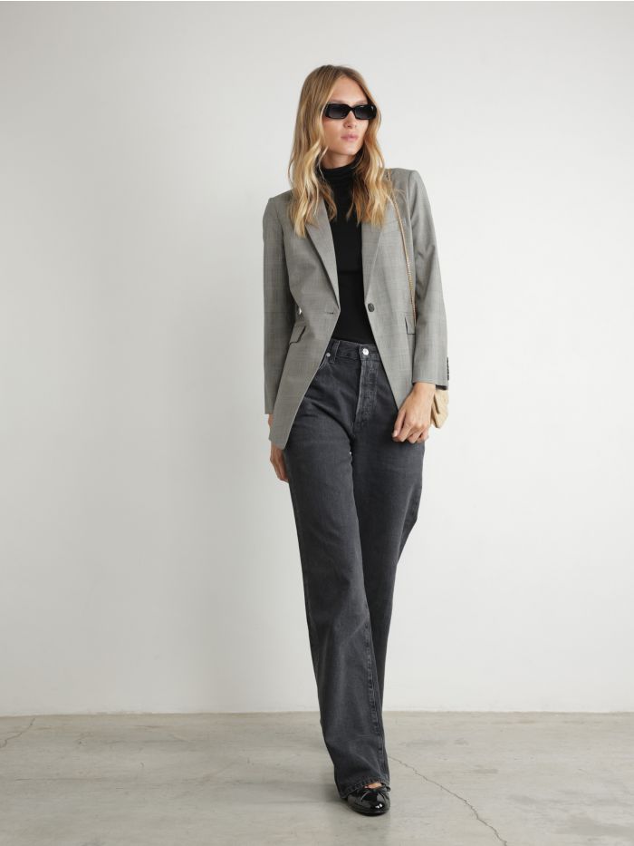 בלייזר אריג משובץ - בגדים