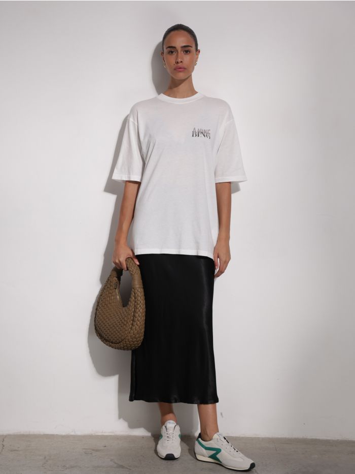 חצאית סאטן מידי - בגדים