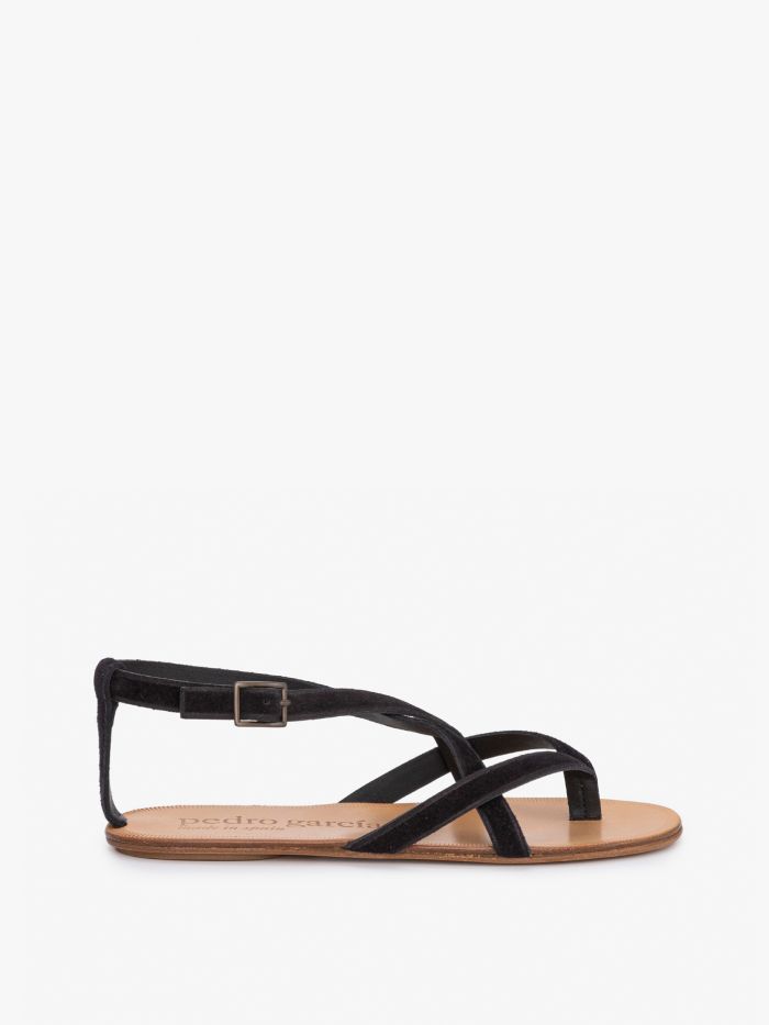 סנדלים שטוחים רצועות איקס - נעליים