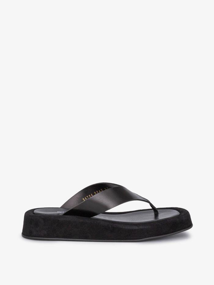 כפכפי אצבע עם פטפורמה - נעליים