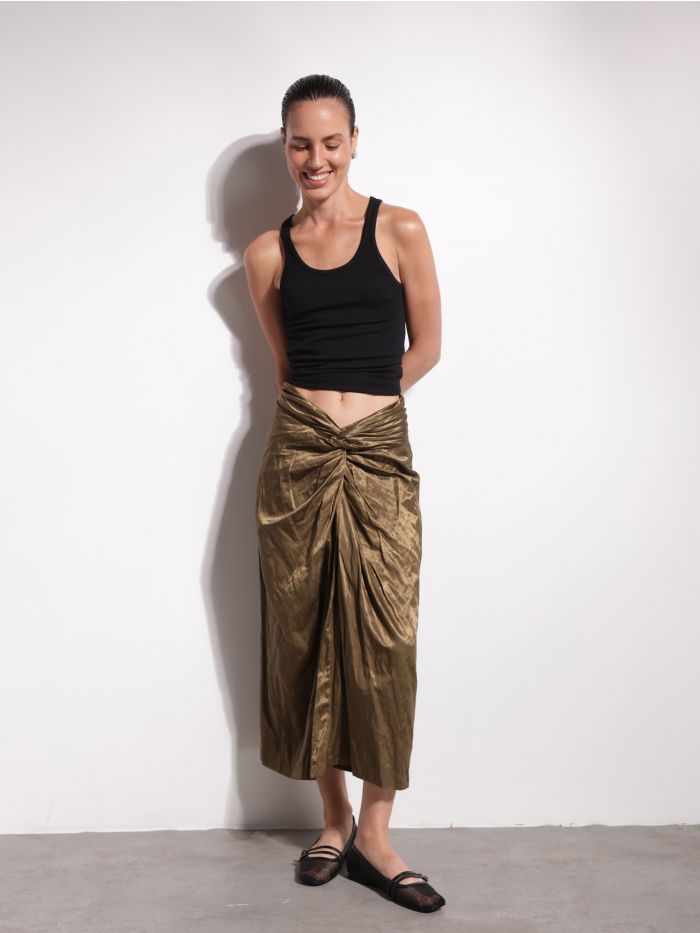 חצאית ווילון מבד מבריק - בגדים