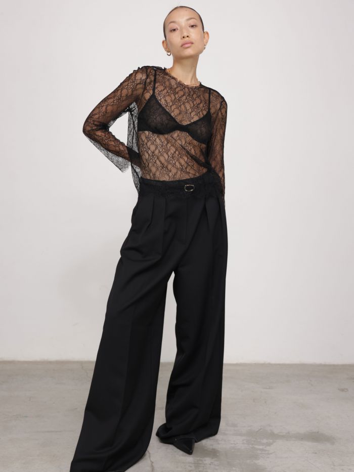 מכנסיים מחויטים LOU - בגדים