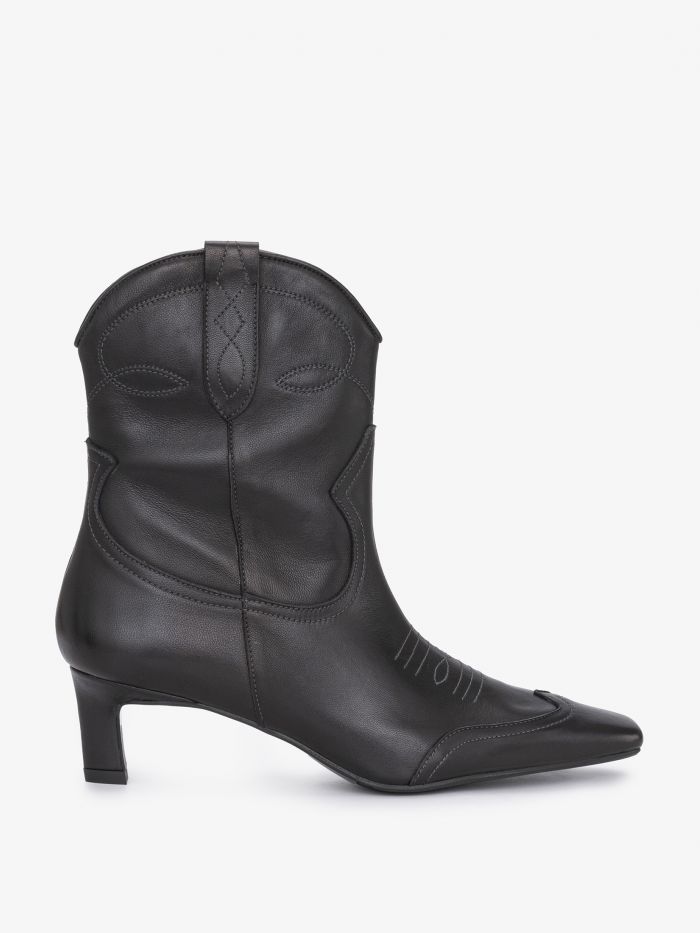 מגפי עקב בוקרים עור - נעליים