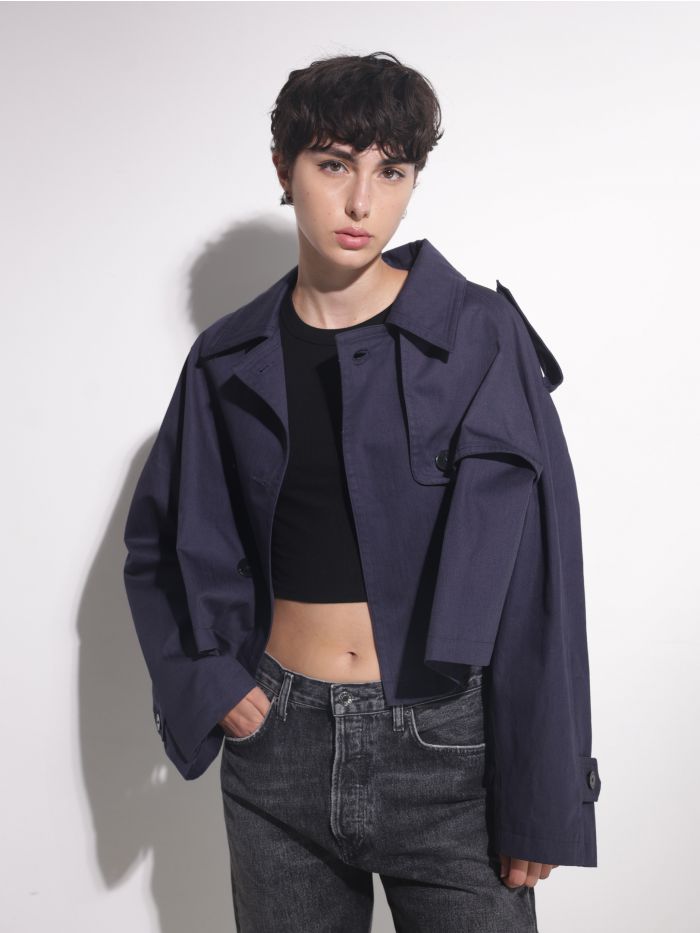 מעיל טרנץ’ חיתוך קרופ - בגדים