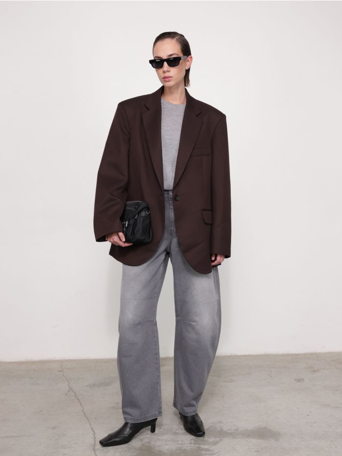 מכנסי ג’ינס גזרת בלון - בגדים