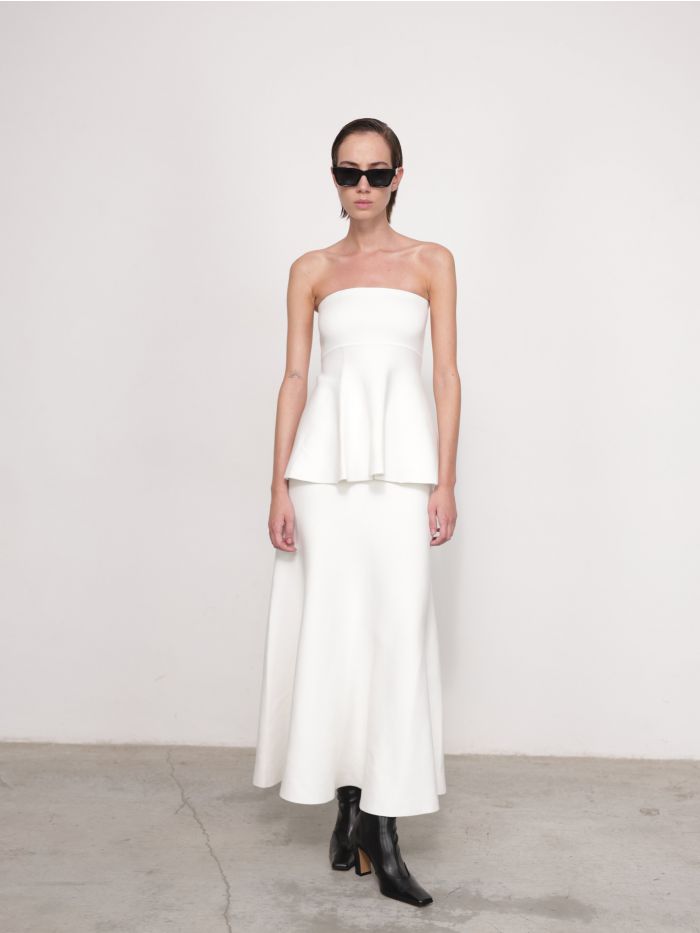 חצאית מידי סריג - בגדים