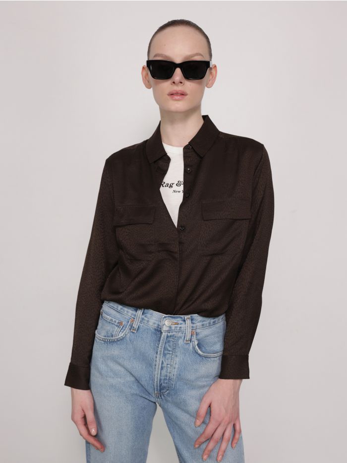 חולצה מכופתרת עם כיסים - בגדים