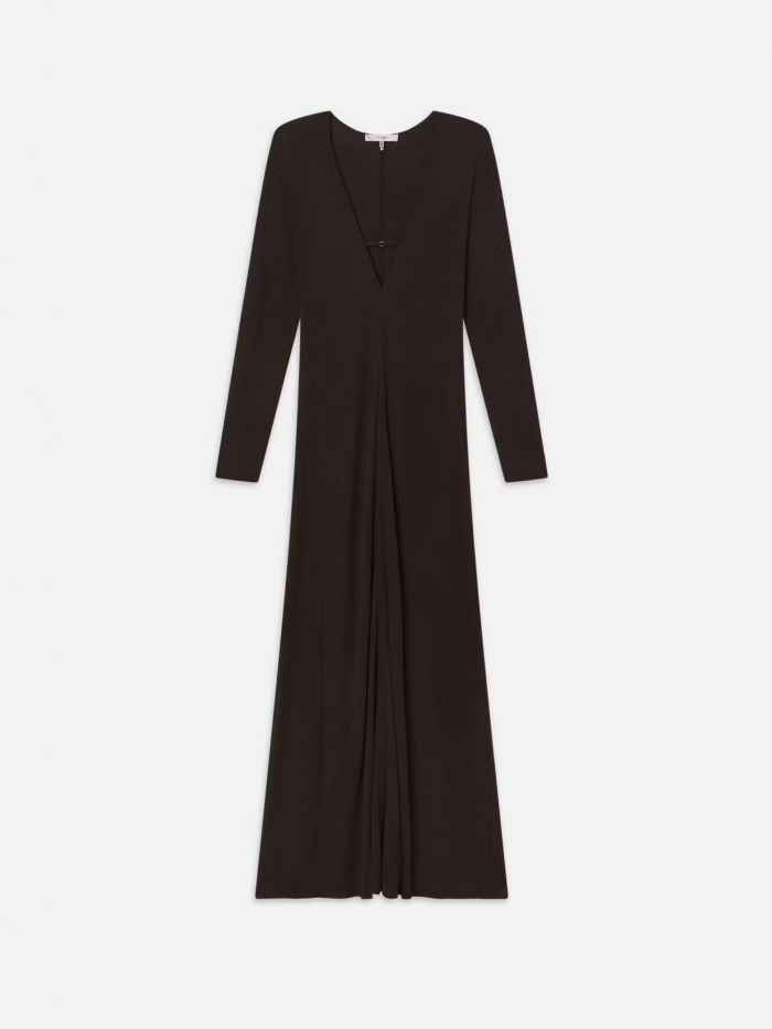 שמלת מידי מפתח V - בגדים