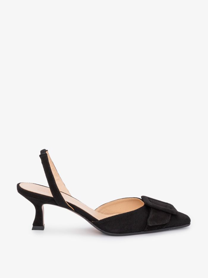 נעלי עקב זמש - נעליים