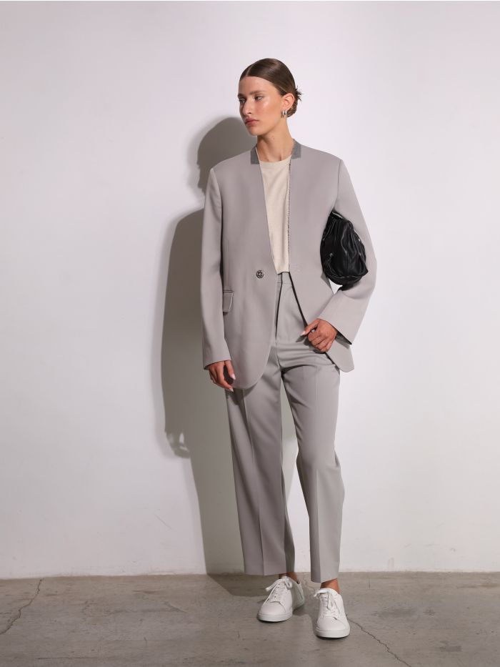 מכנסי בד מחויטים - בגדים