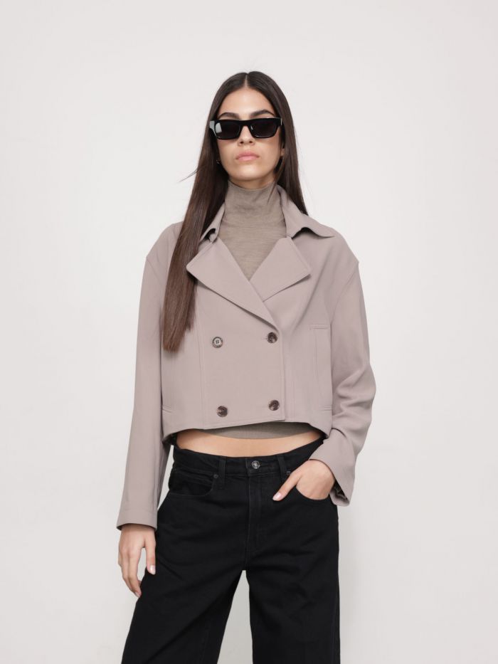 מעיל טרנץ’ קרופ - בגדים