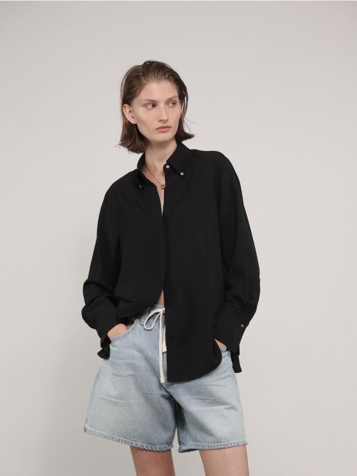 חולצה ארוכה מכופתרת - בגדים