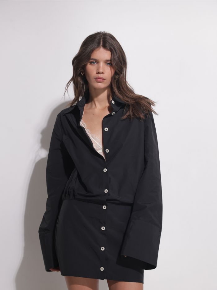 שמלת מיני מכופתרת יסמין - בגדים