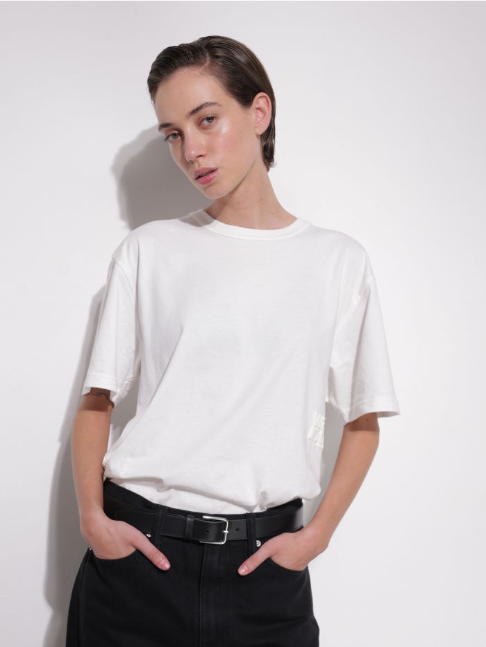 טי-שרט קצרה לוגו מונוגרמי - בגדים