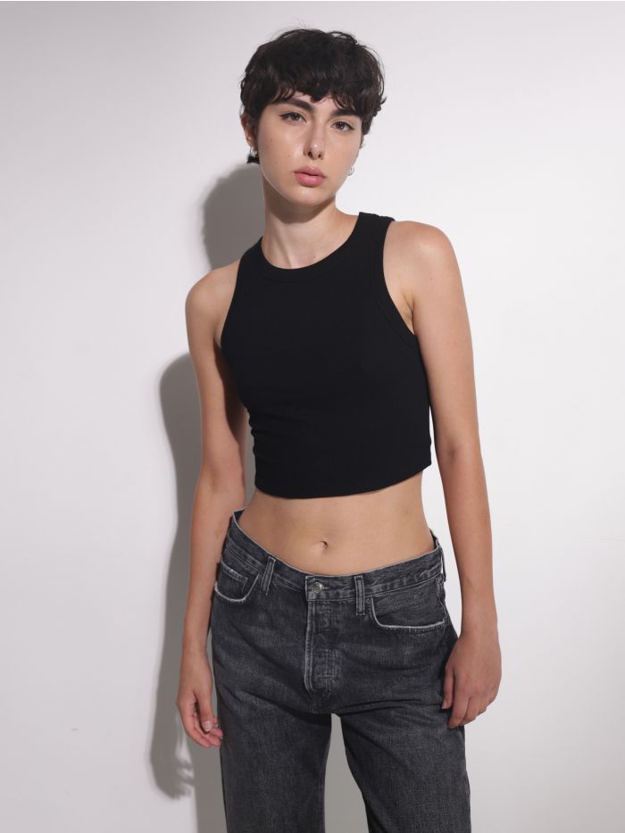 גופיית קרופ ריב-משי - בגדים