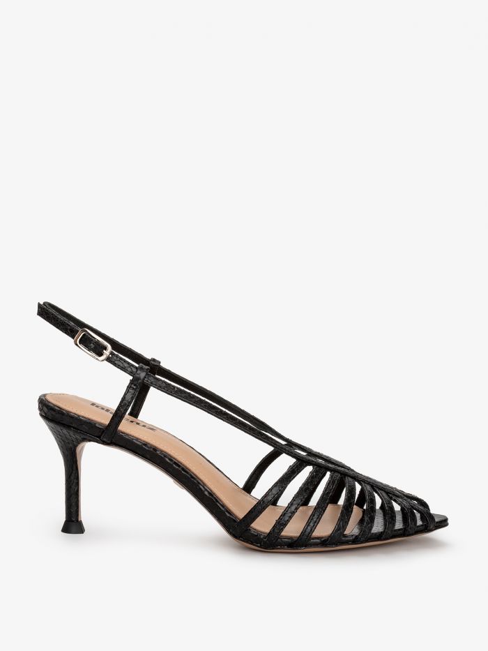 סנדלי עקב מעור - נעליים