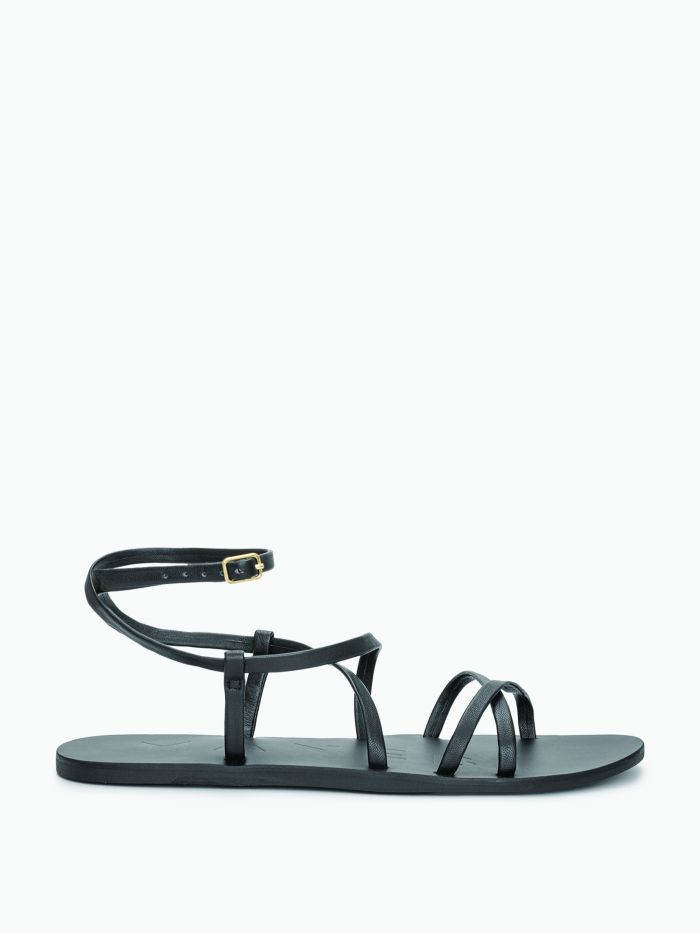 סנדלי עור רצועות - נעליים