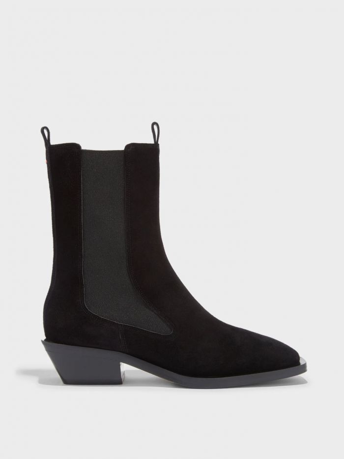 מגפוני עקב מעור - נעליים