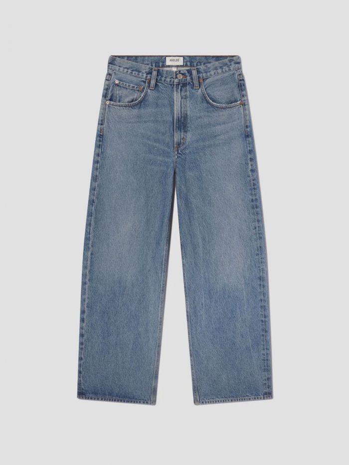 מכנסי ג’ינס גזרה נמוכה - בגדים