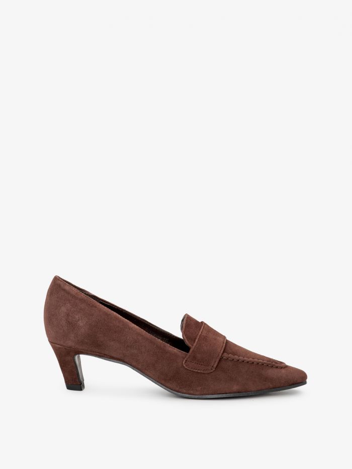 נעלי עקב מעור - נעליים