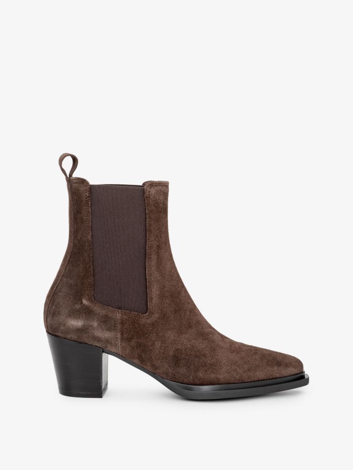 מגפוני עקב מעור - נעליים