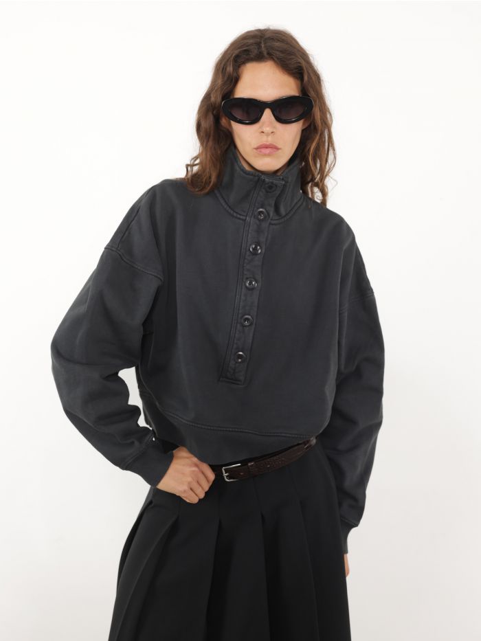 סווטשרט עם צווארון גבוהה - בגדים