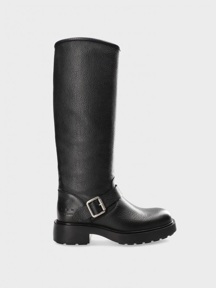 מגפי ברך עם אבזם - נעליים