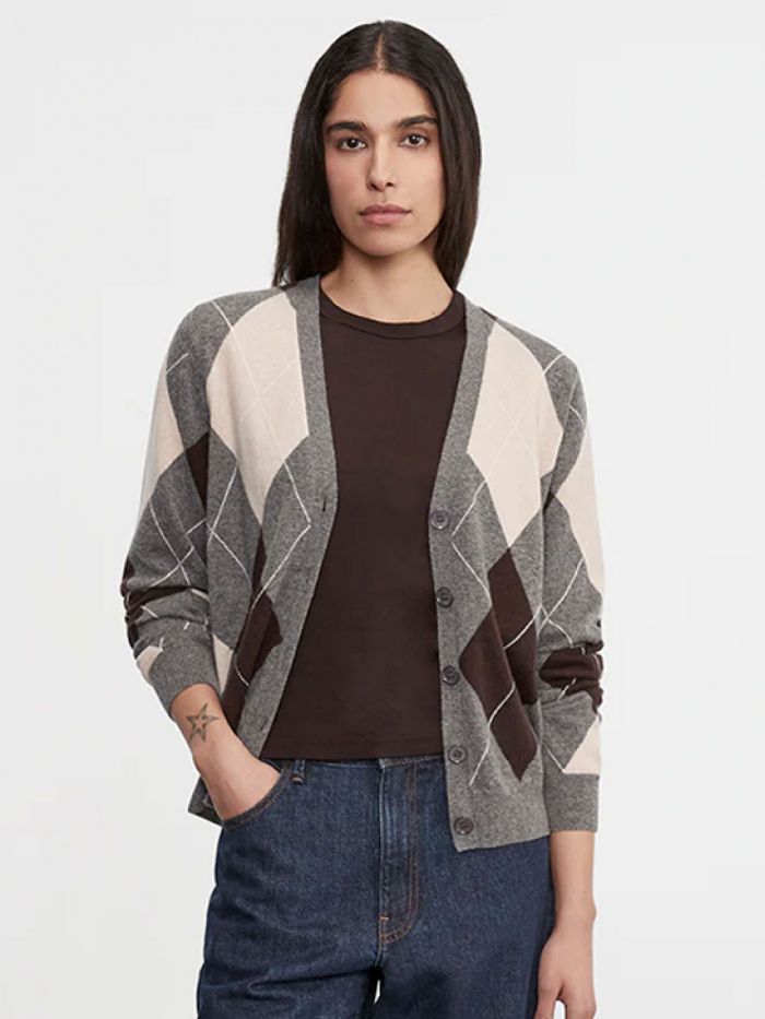 קרדיגן KNIT  עם כפתורים - בגדים