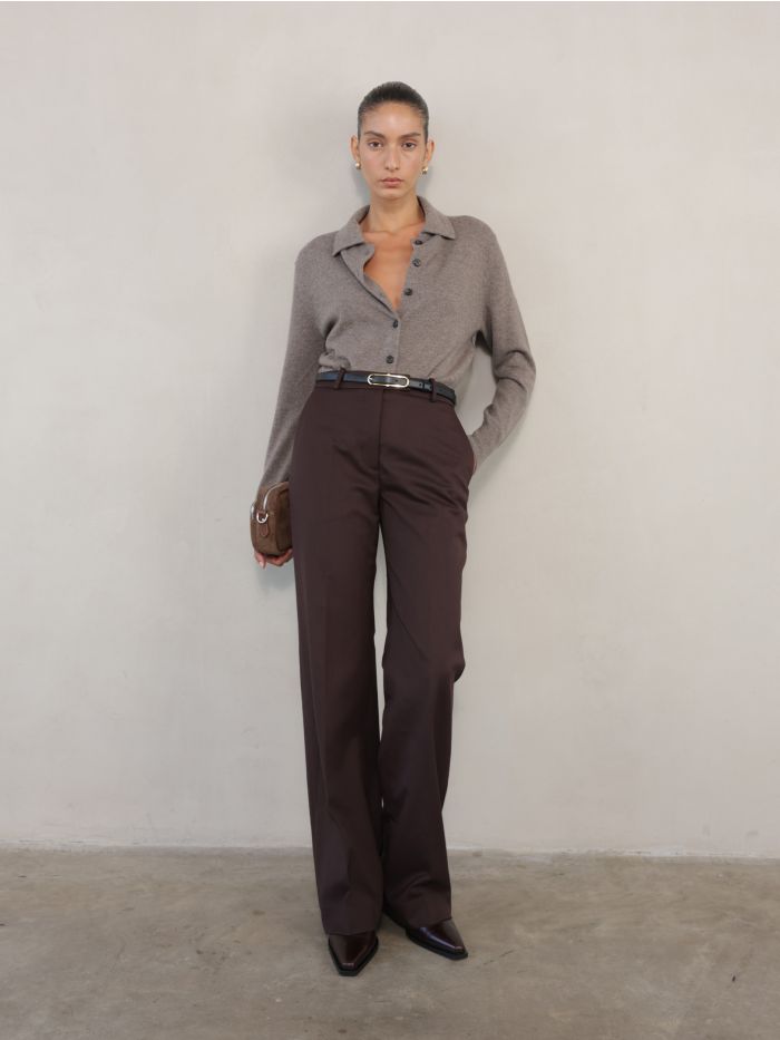 מכנסיים מחויטים LENORA - בגדים