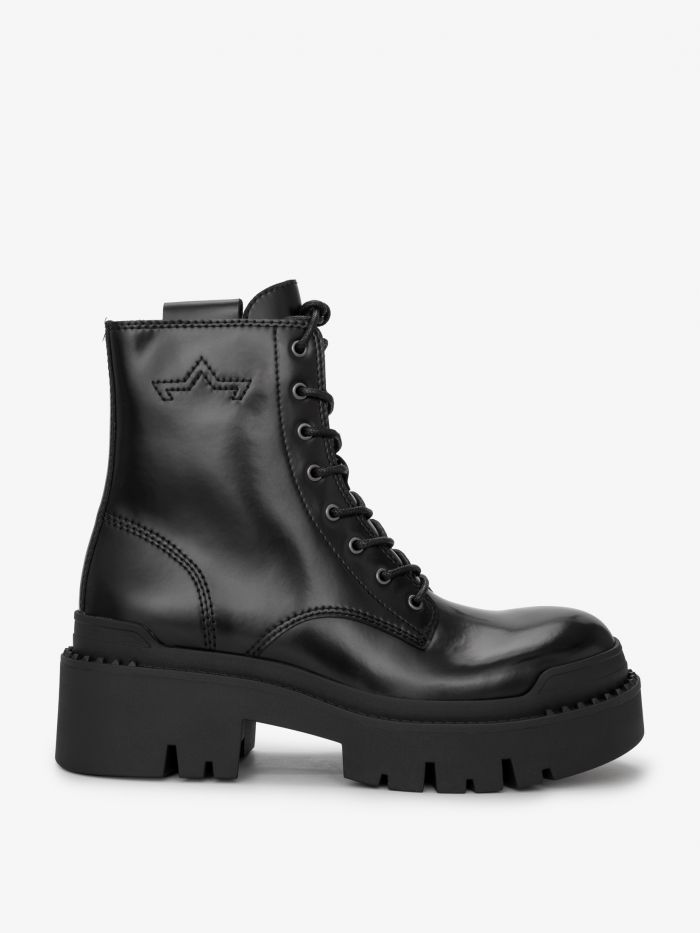 מגפוני עור קומבט - נעליים